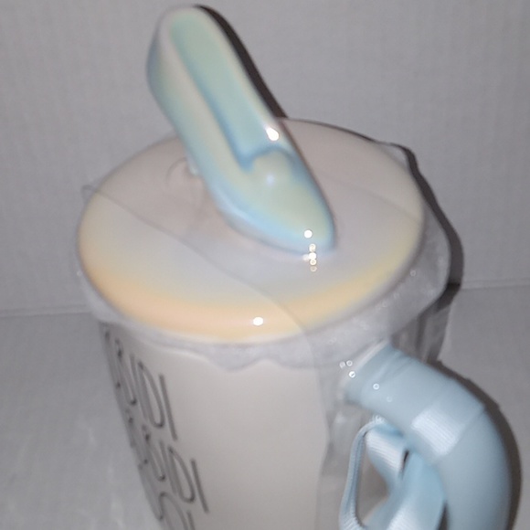 Rae Dunn Disney collectoon Bibbidi Bobbidi Boo Mug wCinderella slipper lid. New - Picture 2 of 8